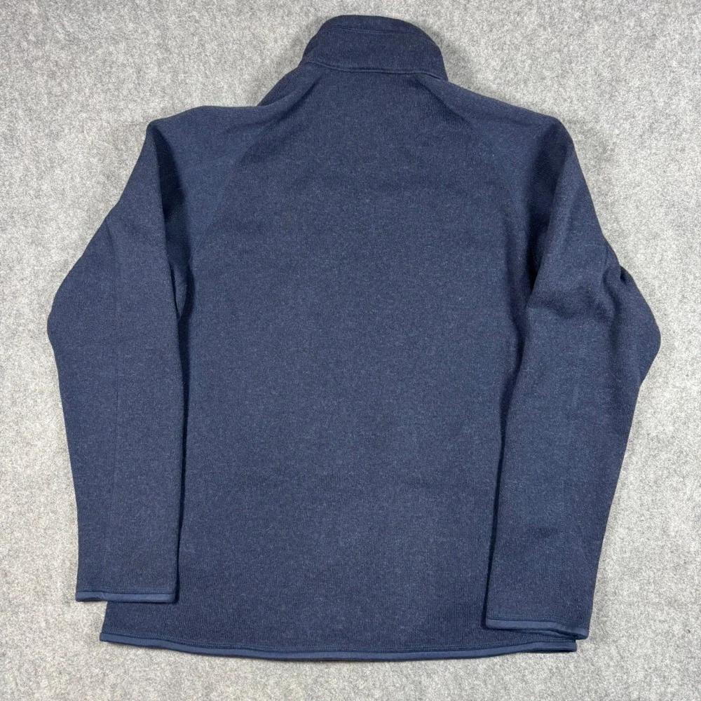 Patagonia Better Sweater Mens Large Navy Blue Full Zip Fleece Jacket 25528 *